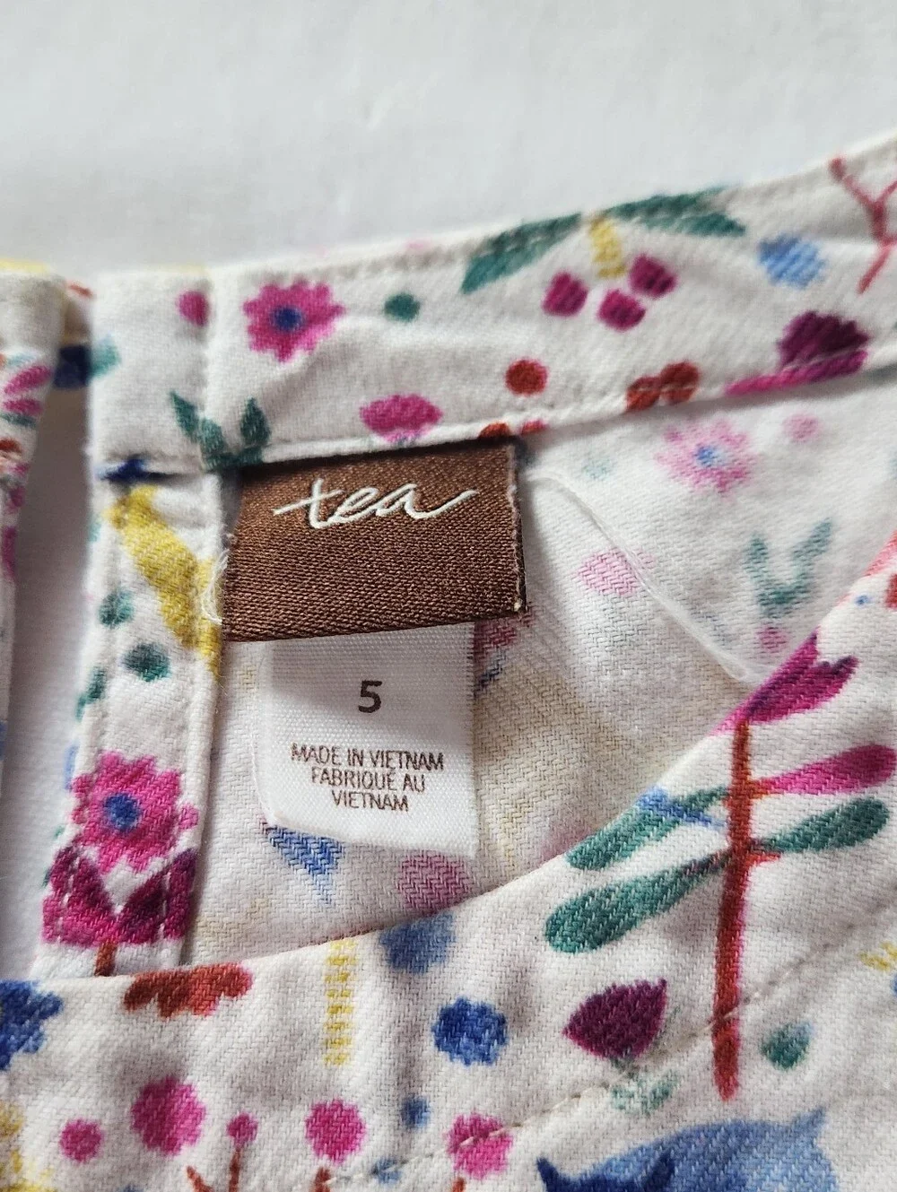 Tea Collection Floral & Woodland Animal Print Short-Sleeve Dress